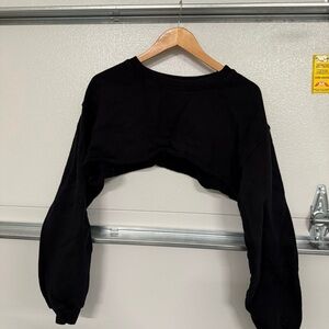 Joah Brown Black Cropped Top